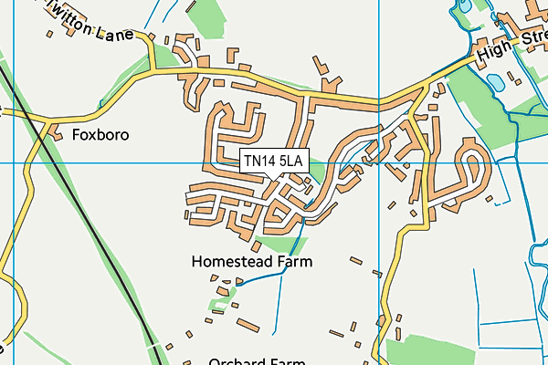 TN14 5LA map - OS VectorMap District (Ordnance Survey) TN14 5LA map - OS VectorMap District (Ordnance Survey)