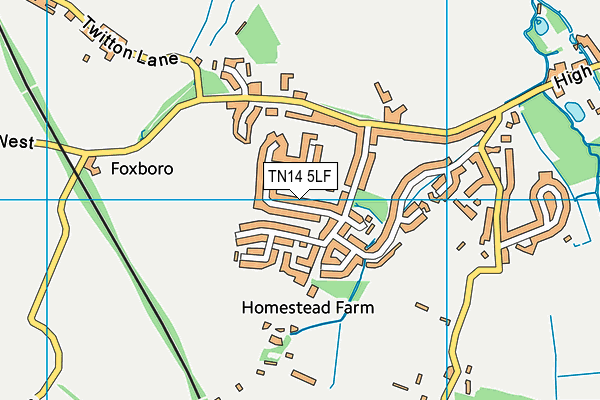 TN14 5LF map - OS VectorMap District (Ordnance Survey) TN14 5LF map - OS VectorMap District (Ordnance Survey)