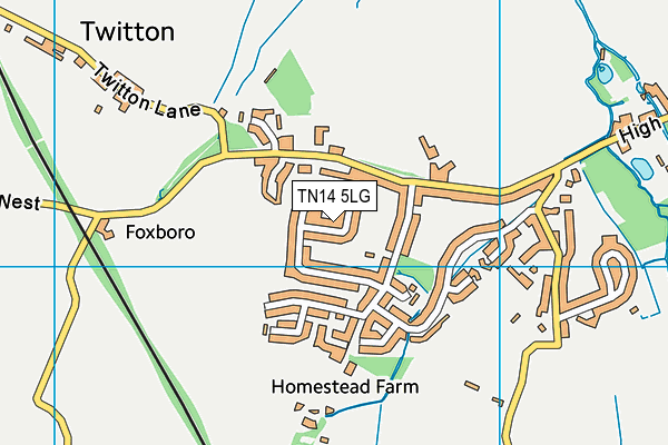 TN14 5LG map - OS VectorMap District (Ordnance Survey) TN14 5LG map - OS VectorMap District (Ordnance Survey)