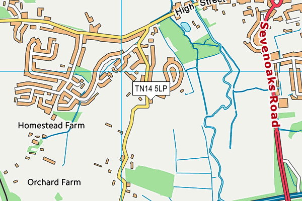 TN14 5LP map - OS VectorMap District (Ordnance Survey) TN14 5LP map - OS VectorMap District (Ordnance Survey)
