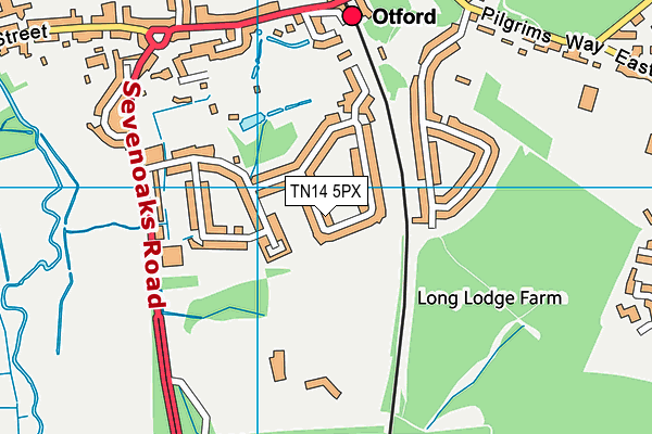 TN14 5PX map - OS VectorMap District (Ordnance Survey) TN14 5PX map - OS VectorMap District (Ordnance Survey)