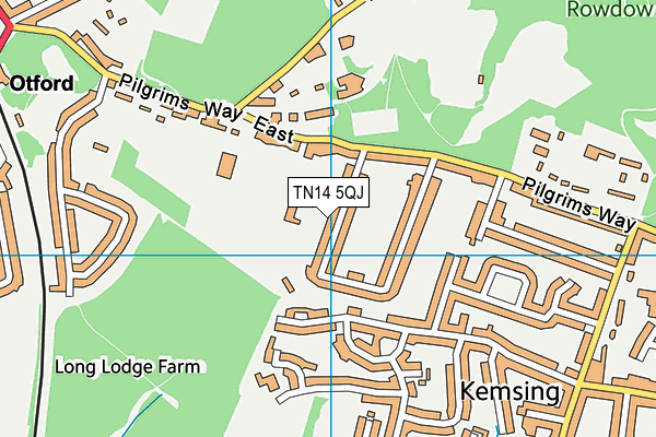 TN14 5QJ map - OS VectorMap District (Ordnance Survey) TN14 5QJ map - OS VectorMap District (Ordnance Survey)