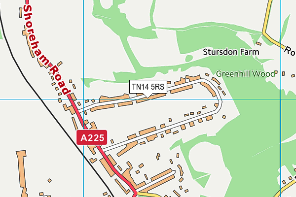 TN14 5RS map - OS VectorMap District (Ordnance Survey) TN14 5RS map - OS VectorMap District (Ordnance Survey)