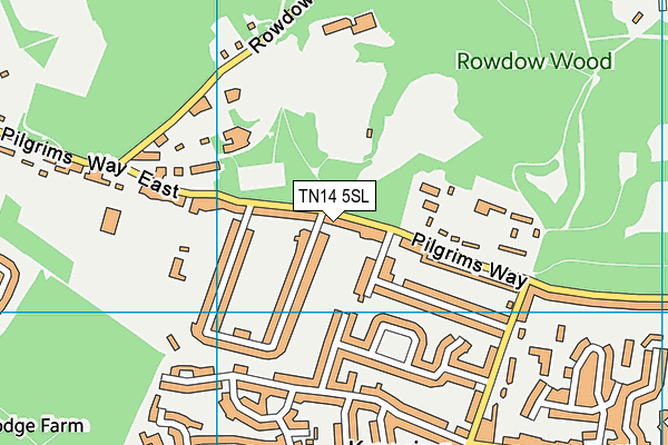 TN14 5SL map - OS VectorMap District (Ordnance Survey) TN14 5SL map - OS VectorMap District (Ordnance Survey)