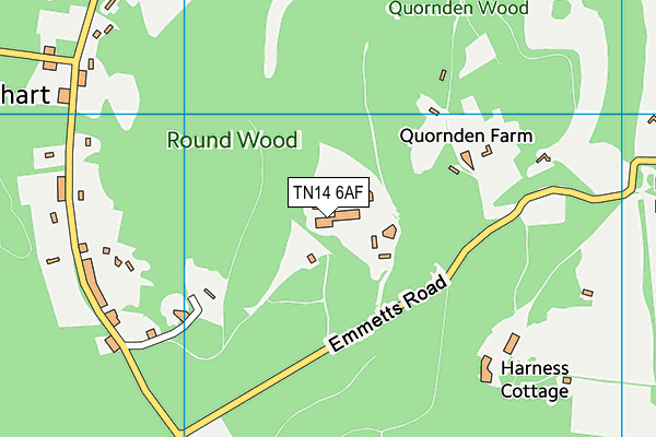 TN14 6AF map - OS VectorMap District (Ordnance Survey) TN14 6AF map - OS VectorMap District (Ordnance Survey)