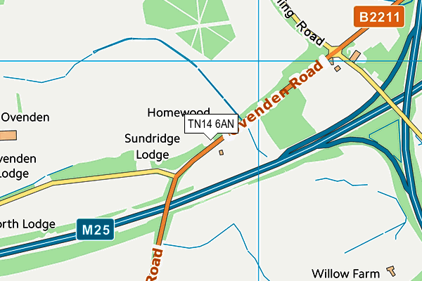 TN14 6AN map - OS VectorMap District (Ordnance Survey) TN14 6AN map - OS VectorMap District (Ordnance Survey)