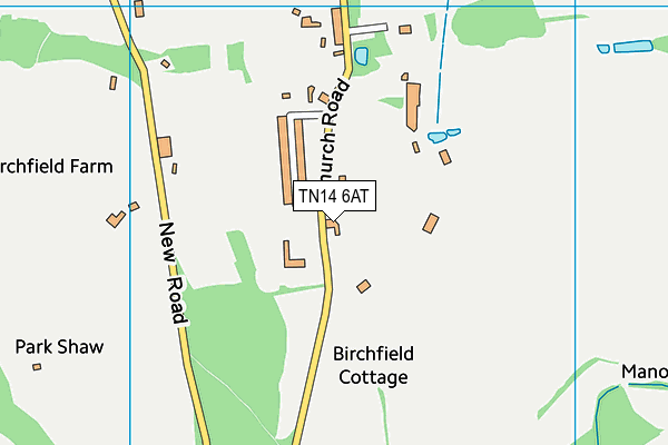 TN14 6AT map - OS VectorMap District (Ordnance Survey) TN14 6AT map - OS VectorMap District (Ordnance Survey)