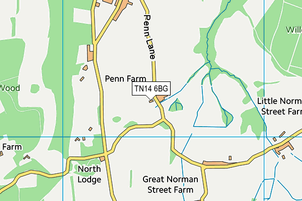 TN14 6BG map - OS VectorMap District (Ordnance Survey)