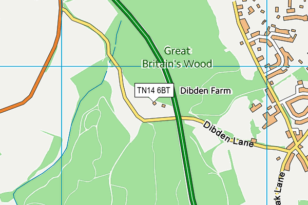 TN14 6BT map - OS VectorMap District (Ordnance Survey) TN14 6BT map - OS VectorMap District (Ordnance Survey)
