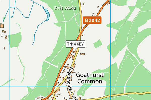 TN14 6BY map - OS VectorMap District (Ordnance Survey) TN14 6BY map - OS VectorMap District (Ordnance Survey)