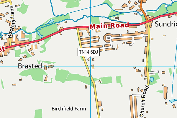TN14 6DJ map - OS VectorMap District (Ordnance Survey) TN14 6DJ map - OS VectorMap District (Ordnance Survey)