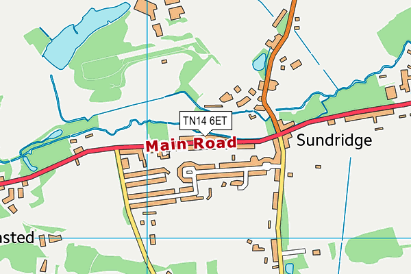 TN14 6ET map - OS VectorMap District (Ordnance Survey) TN14 6ET map - OS VectorMap District (Ordnance Survey)