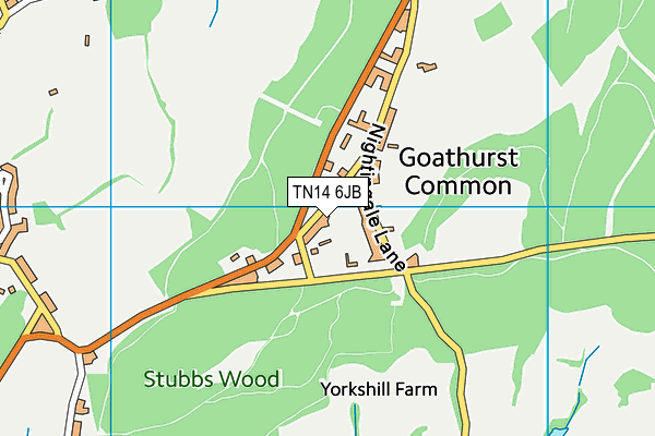 TN14 6JB map - OS VectorMap District (Ordnance Survey) TN14 6JB map - OS VectorMap District (Ordnance Survey)