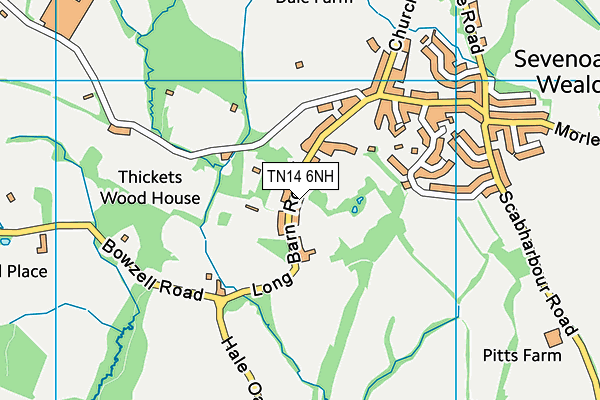 TN14 6NH map - OS VectorMap District (Ordnance Survey) TN14 6NH map - OS VectorMap District (Ordnance Survey)