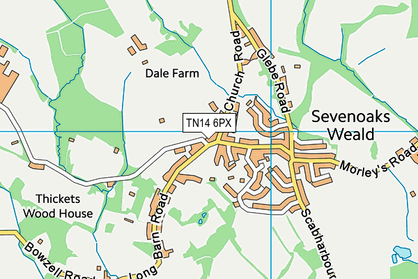 TN14 6PX map - OS VectorMap District (Ordnance Survey) TN14 6PX map - OS VectorMap District (Ordnance Survey)