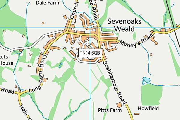 TN14 6QB map - OS VectorMap District (Ordnance Survey) TN14 6QB map - OS VectorMap District (Ordnance Survey)