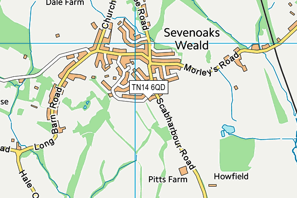 TN14 6QD map - OS VectorMap District (Ordnance Survey) TN14 6QD map - OS VectorMap District (Ordnance Survey)