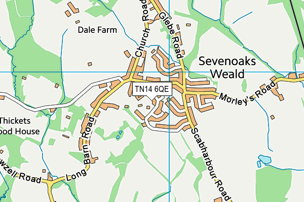 TN14 6QE map - OS VectorMap District (Ordnance Survey)