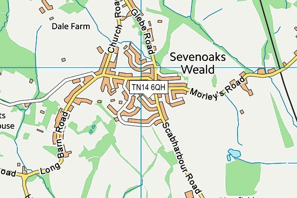 TN14 6QH map - OS VectorMap District (Ordnance Survey) TN14 6QH map - OS VectorMap District (Ordnance Survey)