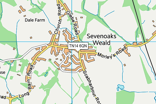 TN14 6QN map - OS VectorMap District (Ordnance Survey) TN14 6QN map - OS VectorMap District (Ordnance Survey)