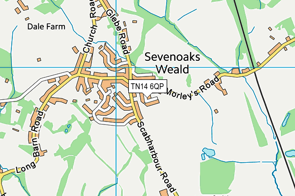 TN14 6QP map - OS VectorMap District (Ordnance Survey) TN14 6QP map - OS VectorMap District (Ordnance Survey)