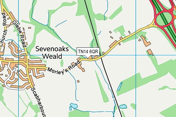 TN14 6QR map - OS VectorMap District (Ordnance Survey) TN14 6QR map - OS VectorMap District (Ordnance Survey)