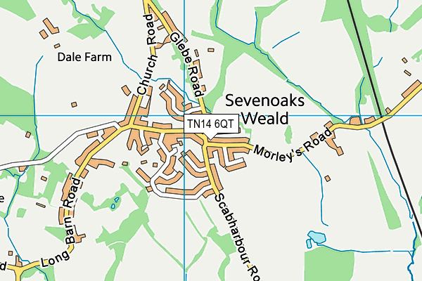 TN14 6QT map - OS VectorMap District (Ordnance Survey) TN14 6QT map - OS VectorMap District (Ordnance Survey)