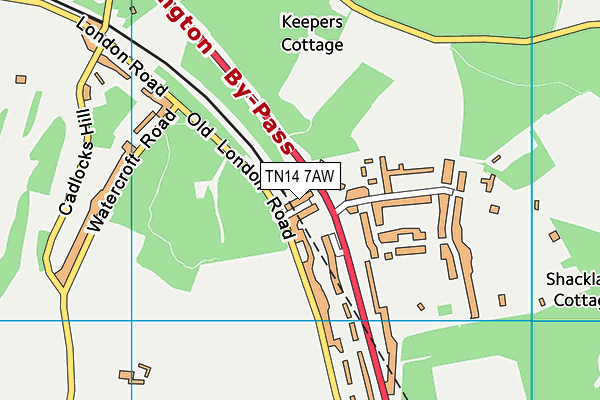 TN14 7AW map - OS VectorMap District (Ordnance Survey) TN14 7AW map - OS VectorMap District (Ordnance Survey)