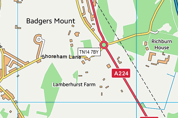 TN14 7BY map - OS VectorMap District (Ordnance Survey) TN14 7BY map - OS VectorMap District (Ordnance Survey)