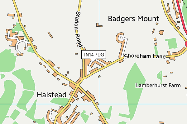 TN14 7DG map - OS VectorMap District (Ordnance Survey) TN14 7DG map - OS VectorMap District (Ordnance Survey)