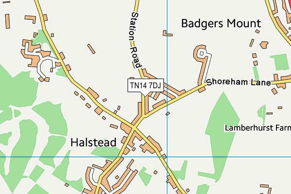 TN14 7DJ map - OS VectorMap District (Ordnance Survey) TN14 7DJ map - OS VectorMap District (Ordnance Survey)