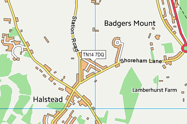 TN14 7DQ map - OS VectorMap District (Ordnance Survey) TN14 7DQ map - OS VectorMap District (Ordnance Survey)
