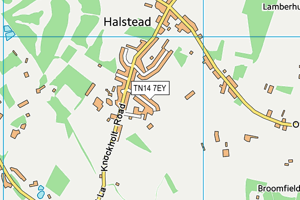 TN14 7EY map - OS VectorMap District (Ordnance Survey) TN14 7EY map - OS VectorMap District (Ordnance Survey)