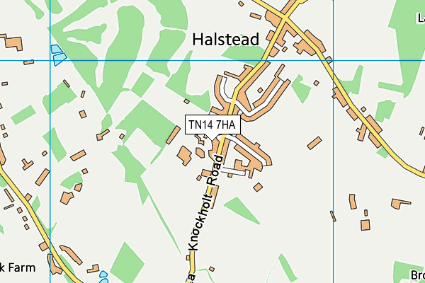 TN14 7HA map - OS VectorMap District (Ordnance Survey) TN14 7HA map - OS VectorMap District (Ordnance Survey)
