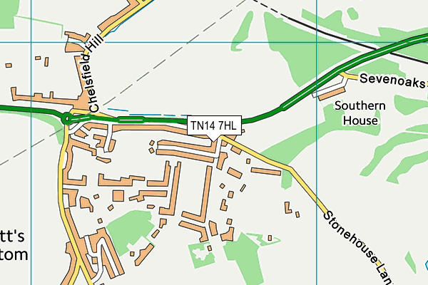 TN14 7HL map - OS VectorMap District (Ordnance Survey) TN14 7HL map - OS VectorMap District (Ordnance Survey)