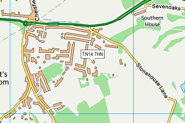 TN14 7HN map - OS VectorMap District (Ordnance Survey) TN14 7HN map - OS VectorMap District (Ordnance Survey)