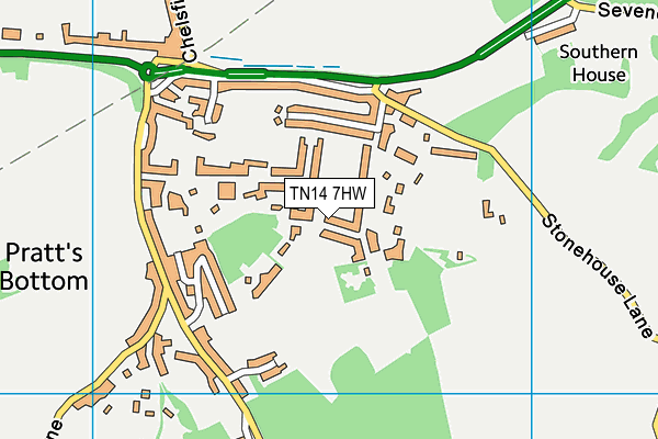 TN14 7HW map - OS VectorMap District (Ordnance Survey) TN14 7HW map - OS VectorMap District (Ordnance Survey)