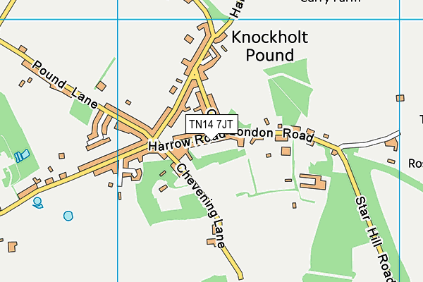 TN14 7JT map - OS VectorMap District (Ordnance Survey) TN14 7JT map - OS VectorMap District (Ordnance Survey)