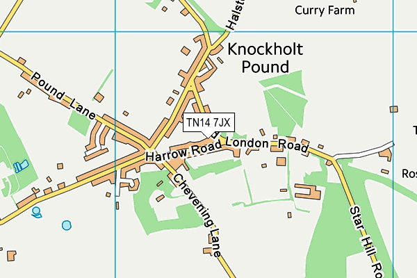 TN14 7JX map - OS VectorMap District (Ordnance Survey) TN14 7JX map - OS VectorMap District (Ordnance Survey)