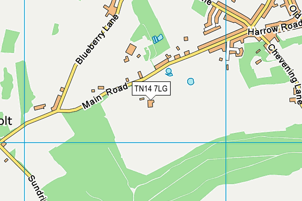 TN14 7LG map - OS VectorMap District (Ordnance Survey) TN14 7LG map - OS VectorMap District (Ordnance Survey)