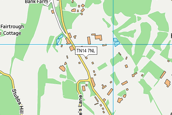 TN14 7NL map - OS VectorMap District (Ordnance Survey) TN14 7NL map - OS VectorMap District (Ordnance Survey)