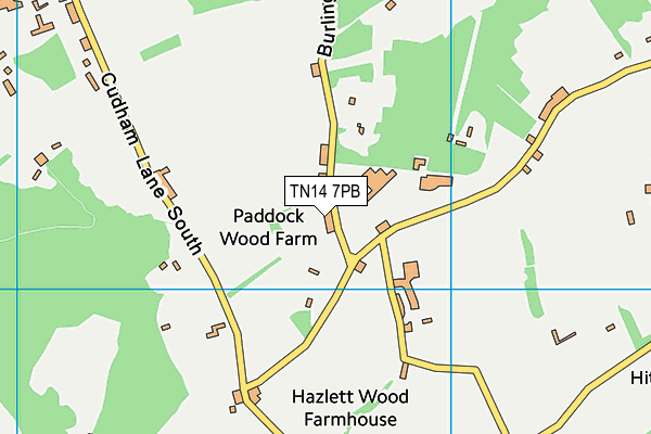 TN14 7PB map - OS VectorMap District (Ordnance Survey) TN14 7PB map - OS VectorMap District (Ordnance Survey)