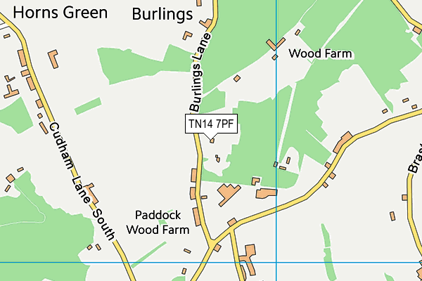 TN14 7PF map - OS VectorMap District (Ordnance Survey) TN14 7PF map - OS VectorMap District (Ordnance Survey)