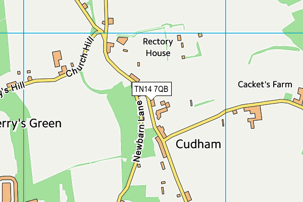 TN14 7QB map - OS VectorMap District (Ordnance Survey) TN14 7QB map - OS VectorMap District (Ordnance Survey)