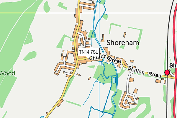 TN14 7SL map - OS VectorMap District (Ordnance Survey) TN14 7SL map - OS VectorMap District (Ordnance Survey)