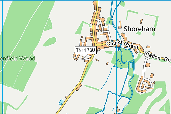 TN14 7SU map - OS VectorMap District (Ordnance Survey) TN14 7SU map - OS VectorMap District (Ordnance Survey)