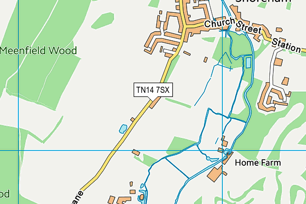 TN14 7SX map - OS VectorMap District (Ordnance Survey) TN14 7SX map - OS VectorMap District (Ordnance Survey)