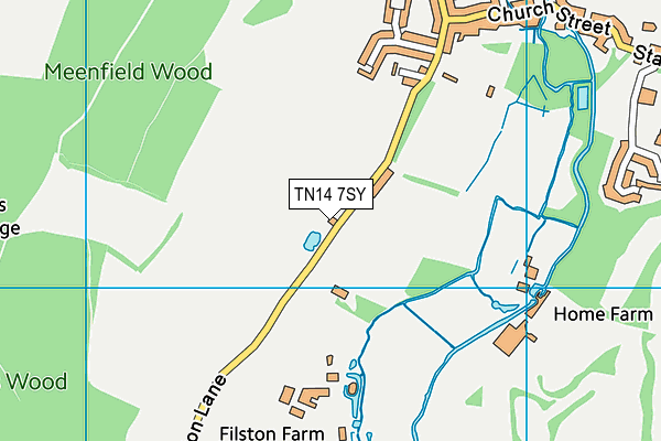TN14 7SY map - OS VectorMap District (Ordnance Survey) TN14 7SY map - OS VectorMap District (Ordnance Survey)