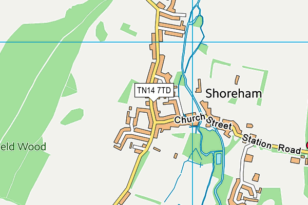 TN14 7TD map - OS VectorMap District (Ordnance Survey) TN14 7TD map - OS VectorMap District (Ordnance Survey)