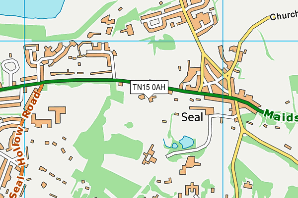 TN15 0AH map - OS VectorMap District (Ordnance Survey)